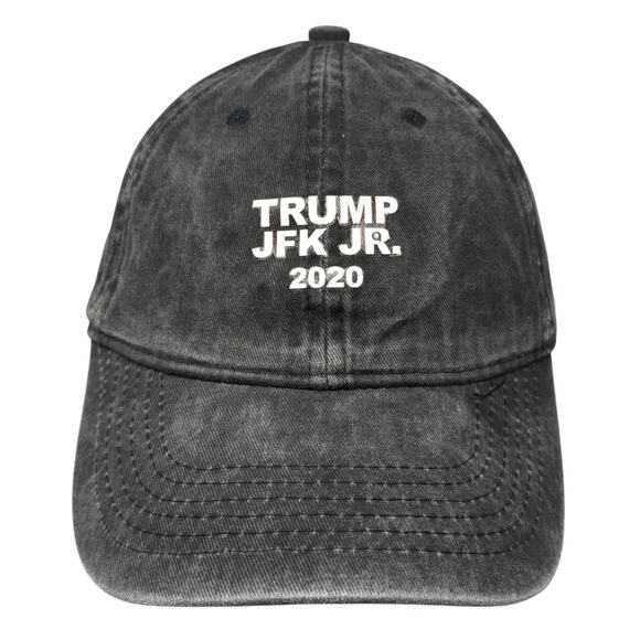 Trump JFK Jr. 2020 Slideback Baseball Cap Gray One Size Adjustable Vented Holes - Picture 1 of 8